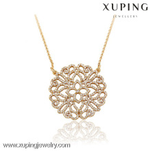 42820 Xuping gros élégant collier de bijoux en or pour femme